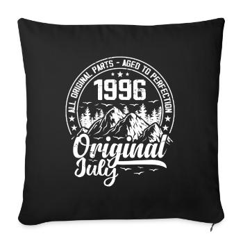 juillet 1996 Original:28 Ans Cadeau d'Anniversaire - Housse de coussin décorative 45 x 45 cm - noir - Devant