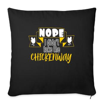 VTT Chickenway - Housse de coussin décorative 45 x 45 cm - noir - Devant
