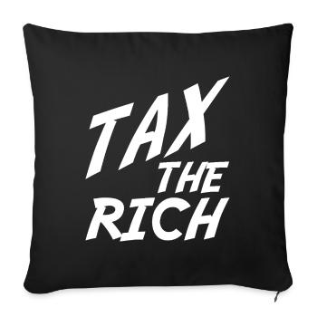 Taxer le riche don - Housse de coussin décorative 45 x 45 cm - noir - Devant