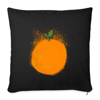 Orange Fruit Fruits Summer Shirt Holiday Gift - Sofa pillowcase 17,3'' x 17,3'' (45 x 45 cm) - black - Front
