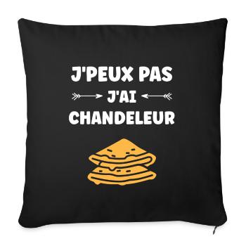 crêpe - Housse de coussin décorative 45 x 45 cm - noir - Devant