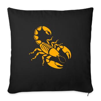 scorpion - Sofa pillowcase 17,3'' x 17,3'' (45 x 45 cm) - black - Front