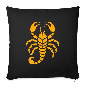 scorpion - Sofa pillowcase 17,3'' x 17,3'' (45 x 45 cm) - black - Front
