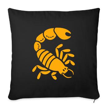 scorpion - Sofa pillowcase 17,3'' x 17,3'' (45 x 45 cm) - black - Front