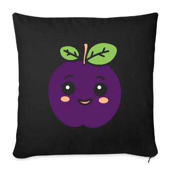 Plum - Sofa pillowcase 17,3'' x 17,3'' (45 x 45 cm) - black - Front