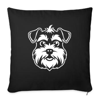 Schnauzer - Sofa pillowcase 17,3'' x 17,3'' (45 x 45 cm) - black - Front