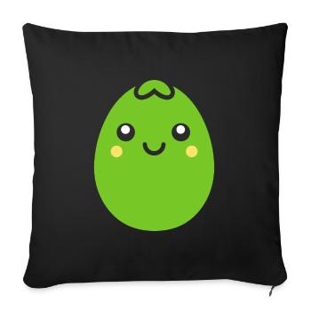 pea - Sofa pillowcase 17,3'' x 17,3'' (45 x 45 cm) - black - Front