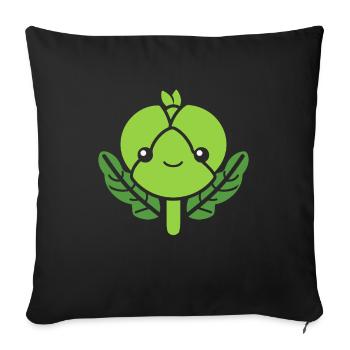 Brussels sprouts - Sofa pillowcase 17,3'' x 17,3'' (45 x 45 cm) - black - Front