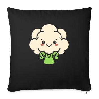 Chou-fleur - Housse de coussin décorative 45 x 45 cm - noir - Devant