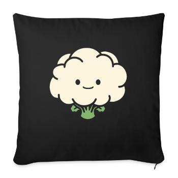 Chou-fleur - Housse de coussin décorative 45 x 45 cm - noir - Devant