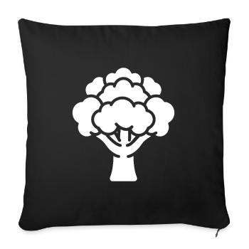 Chou-fleur - Housse de coussin décorative 45 x 45 cm - noir - Devant