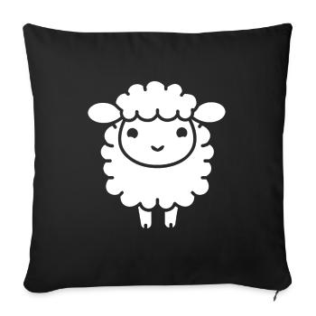Lamb - Sofa pillowcase 17,3'' x 17,3'' (45 x 45 cm) - black - Front