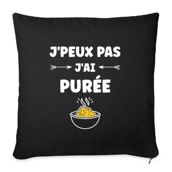 Purée - Housse de coussin décorative 45 x 45 cm - noir - Devant