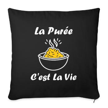 Purée - Housse de coussin décorative 45 x 45 cm - noir - Devant