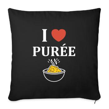 Purée - Housse de coussin décorative 45 x 45 cm - noir - Devant