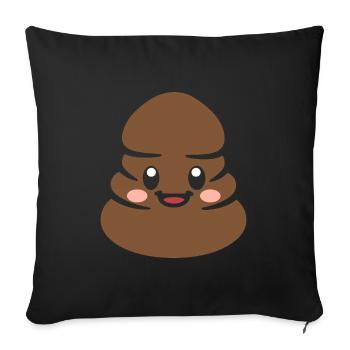 caca - Housse de coussin décorative 45 x 45 cm - noir - Devant