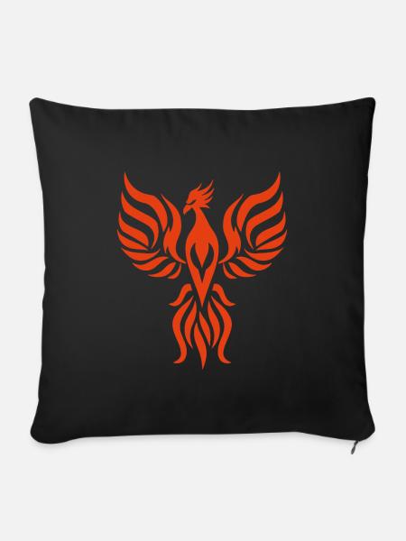 Phönix - Sofakissenbezug 45 x 45 cm - Schwarz