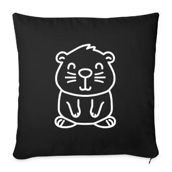 castor - Housse de coussin décorative 45 x 45 cm - noir - Devant