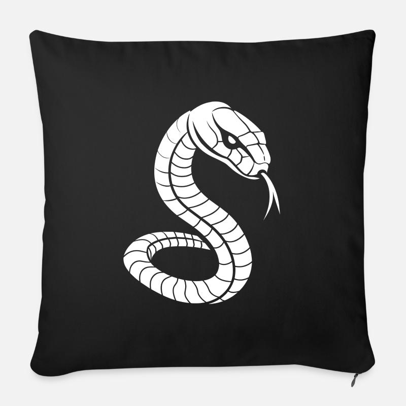 cobra - Housse de coussin décorative 45 x 45 cm - noir