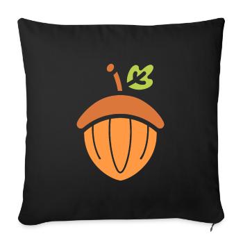 gland - Housse de coussin décorative 45 x 45 cm - noir - Devant
