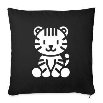 Tiger - Sofa pillowcase 17,3'' x 17,3'' (45 x 45 cm) - black - Front