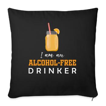 Je suis un buveur sans alcool - Housse de coussin décorative 45 x 45 cm - noir - Devant