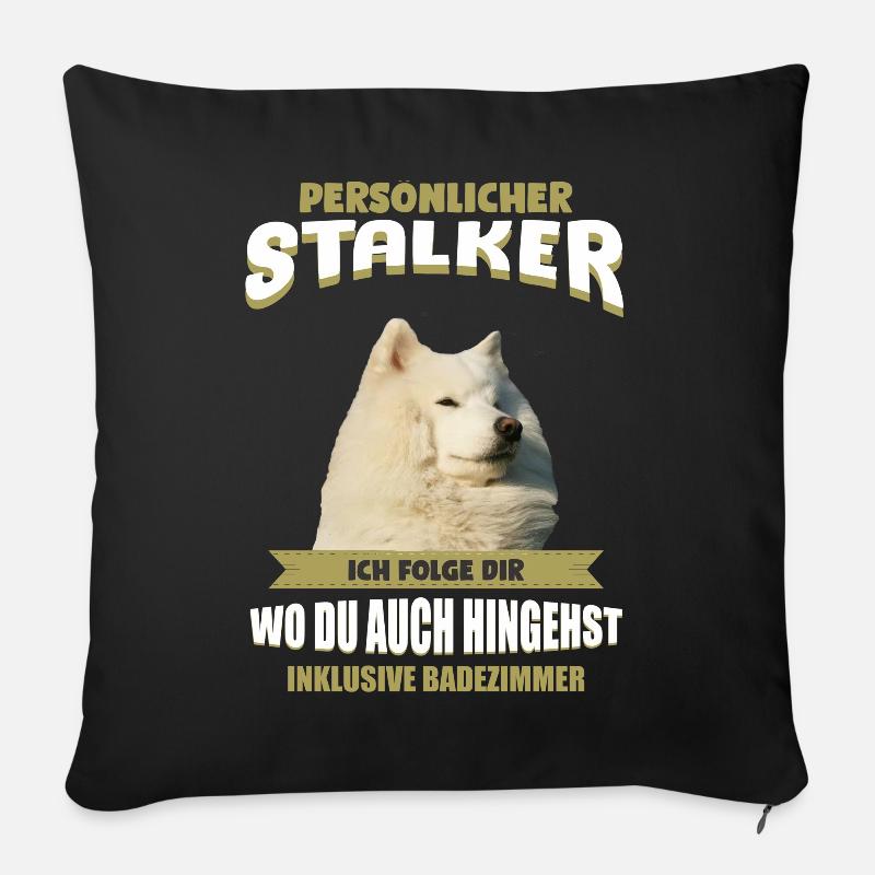 Samojeden Tshirt - Samojede Hund Shirt - Sofakissenbezug 45 x 45 cm - Schwarz