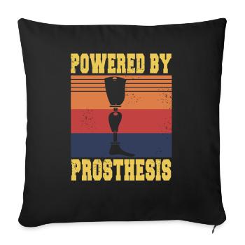Propulsé par la prothèse - Housse de coussin décorative 45 x 45 cm - noir - Devant
