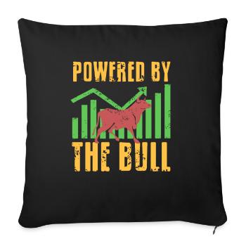 Driven by the Bull Bull Market - Sofa pillowcase 17,3'' x 17,3'' (45 x 45 cm) - black - Front
