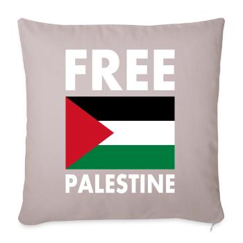 Free palestine - Sofa pillowcase 17,3'' x 17,3'' (45 x 45 cm) - light taupe - Front