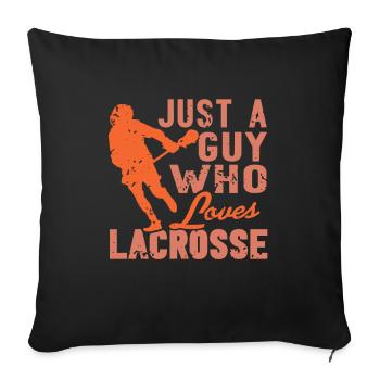 Juste un gars qui aime la crosse - Housse de coussin décorative 45 x 45 cm - noir - Devant