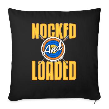 Geladen und entsicherT Nocked and Loaded - Sofa pillowcase 17,3'' x 17,3'' (45 x 45 cm) - black - Front