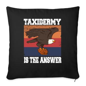 La taxidermie est la réponse - Housse de coussin décorative 45 x 45 cm - noir - Devant