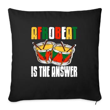 Afrobeat is the answer - Sofa pillowcase 17,3'' x 17,3'' (45 x 45 cm) - black - Front