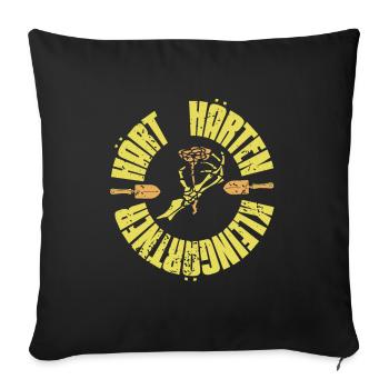 Hart Härter Kleingärtner - Garten Hobby Landschaft - Sofakissenbezug 45 x 45 cm - Schwarz - Vorne