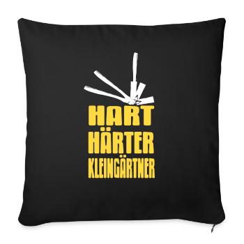 Hart Härter Kleingärtner - Garten Kleingarten - Sofakissenbezug 45 x 45 cm - Schwarz - Vorne