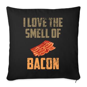 Bacon Lover I Love The Smell Of Bacon Keto Diet - Sofa pillowcase 17,3'' x 17,3'' (45 x 45 cm) - black - Front