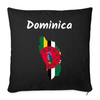 Dominica Flag Caribbean Island Holiday Idea - Sofa pillowcase 17,3'' x 17,3'' (45 x 45 cm) - black - Front