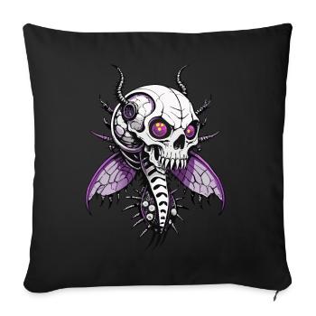 Butterfly Skull // Totenkopf Schmetterling FS0073 - Sofa pillowcase 17,3'' x 17,3'' (45 x 45 cm) - black - Front