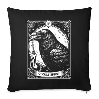 Occult Spirit Raven Pendulum - Sofa pillowcase 17,3'' x 17,3'' (45 x 45 cm) - black - Front
