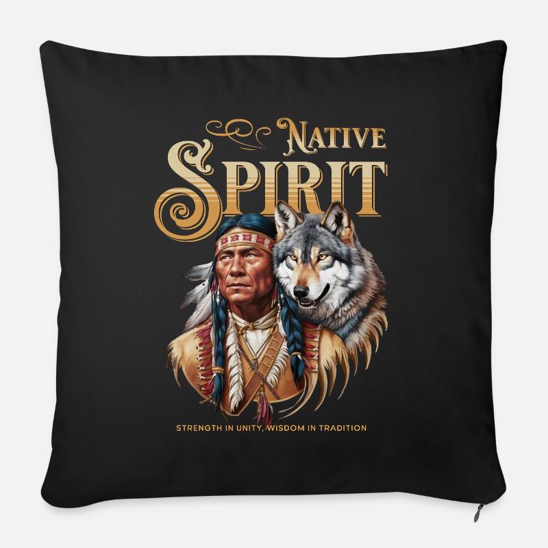 Native Spirit - Sofakissenbezug 45 x 45 cm - Schwarz