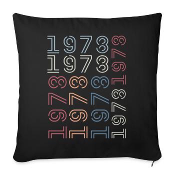 Né en 1978 Cadeau Anniversaire 1978 Retro 1978 - Housse de coussin décorative 45 x 45 cm - noir - Devant