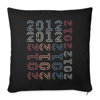 Born In 2012 Birthday Gift 2012 Retro 2012 - Sofa pillowcase 17,3'' x 17,3'' (45 x 45 cm) - black - Front