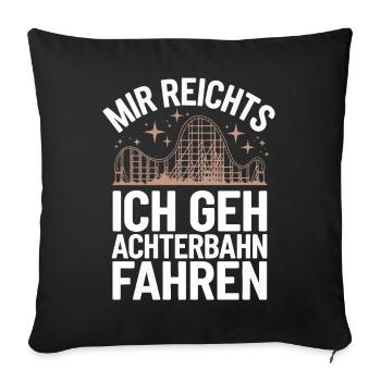 Roller Coaster Amusement Park Roller Coaster - Sofa pillowcase 17,3'' x 17,3'' (45 x 45 cm) - black - Front