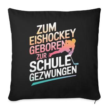 Hockey Hockey Sports Hockey Players - Sofa pillowcase 17,3'' x 17,3'' (45 x 45 cm) - black - Front