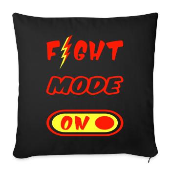 FIGHT MODE ON - Fighter Power Courage Lucky Charm - Sofa pillowcase 17,3'' x 17,3'' (45 x 45 cm) - black - Front