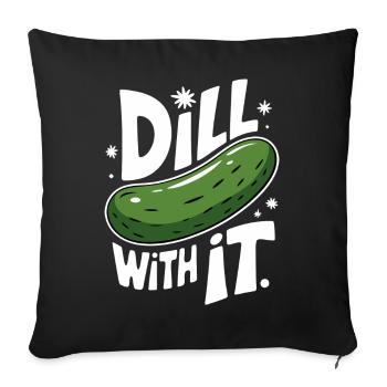 Cucumber Pickle Pickle Food Dill - Sofa pillowcase 17,3'' x 17,3'' (45 x 45 cm) - black - Front