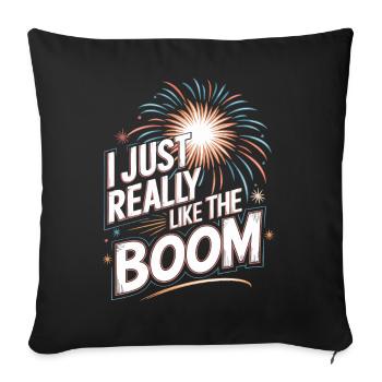 Pyrotechnie Feux d’artifice Pyrotechnie - Housse de coussin décorative 45 x 45 cm - noir - Devant