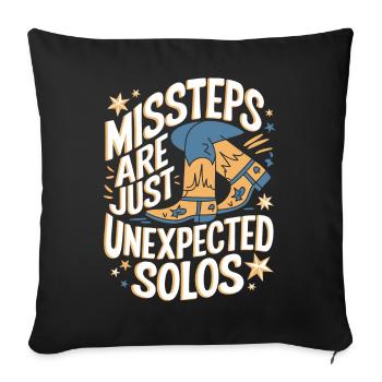 Danse en ligne Danseurs - Housse de coussin décorative 45 x 45 cm - noir - Devant