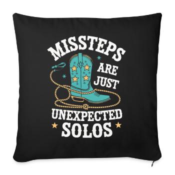 Danse en ligne Danseurs - Housse de coussin décorative 45 x 45 cm - noir - Devant